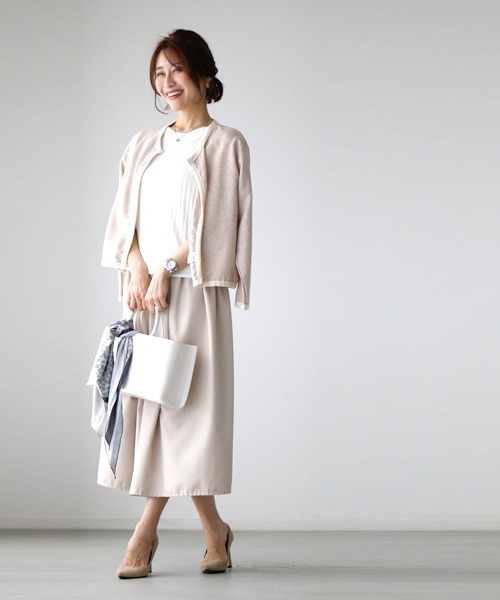Ehre style（エーレスタイル）の「夏の制服に。ずっと着ていたいサラッと涼ニット（Tシャツ/カットソー・レディース・ホワイト/ブラック/グリーン系その他・FREE）」の6枚目の写真