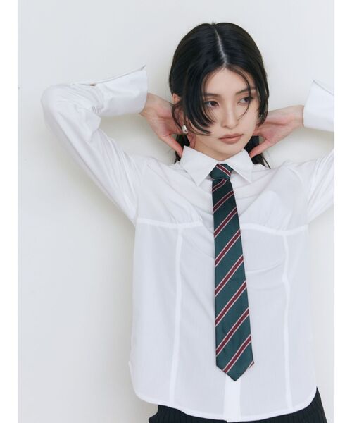 MURUA（ムルーア）の「ワンタッチネクタイ（ネクタイ・レディース・ブラック/ネイビー/グリーン・FREE）」の6枚目の写真