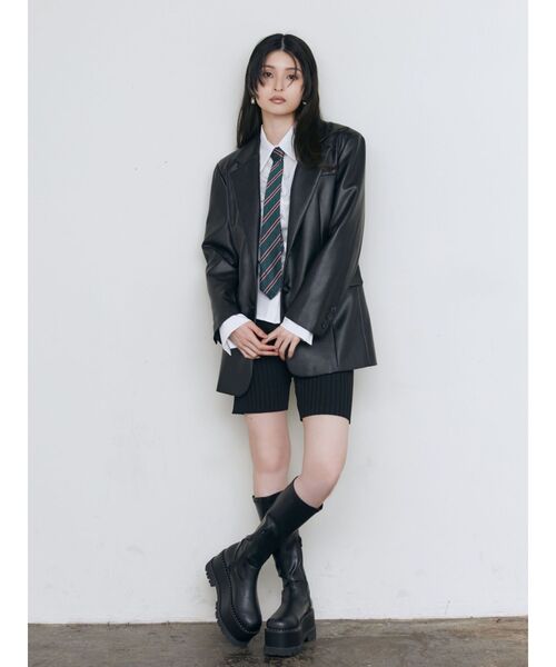 MURUA（ムルーア）の「ワンタッチネクタイ（ネクタイ・レディース・ブラック/ネイビー/グリーン・FREE）」の15枚目の写真