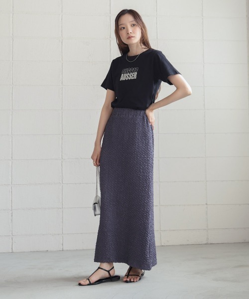 Bab(バブ)の「シルバーロゴプリントTシャツ(Tシャツ/カットソー・レディース・ブラック/チャコールグレー/杢グレー/オフホワイト・FREE)」の16枚目の写真