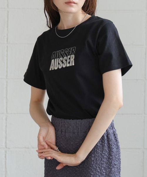 Bab(バブ)の「シルバーロゴプリントTシャツ(Tシャツ/カットソー・レディース・ブラック/チャコールグレー/杢グレー/オフホワイト・FREE)」の17枚目の写真