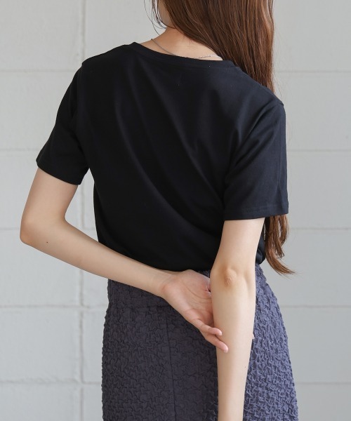 Bab(バブ)の「シルバーロゴプリントTシャツ(Tシャツ/カットソー・レディース・ブラック/チャコールグレー/杢グレー/オフホワイト・FREE)」の22枚目の写真