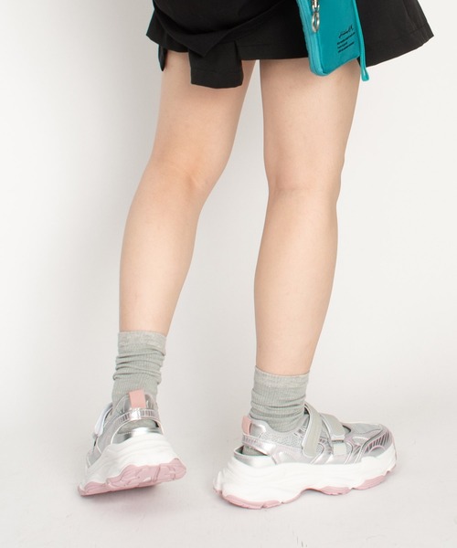 SVEC（シュベック）の「厚底 ベルクロ スニーカーサンダル（スニーカー・レディース・ピンク/ホワイト・35/36/37/38/39）」の9枚目の写真