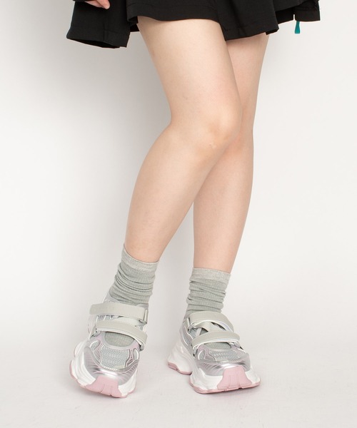 SVEC（シュベック）の「厚底 ベルクロ スニーカーサンダル（スニーカー・レディース・ピンク/ホワイト・35/36/37/38/39）」の11枚目の写真