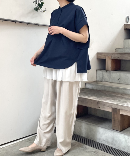 abahouse mavie（アバハウスマヴィ）の「チュールレイヤード2WAYタンク（タンクトップ・レディース・ブラック/ホワイト・フリー）」の6枚目の写真