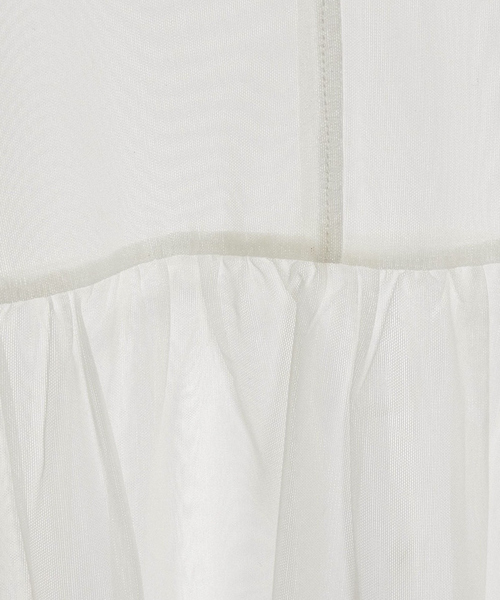 abahouse mavie（アバハウスマヴィ）の「チュールレイヤード2WAYタンク（タンクトップ・レディース・ブラック/ホワイト・フリー）」の7枚目の写真