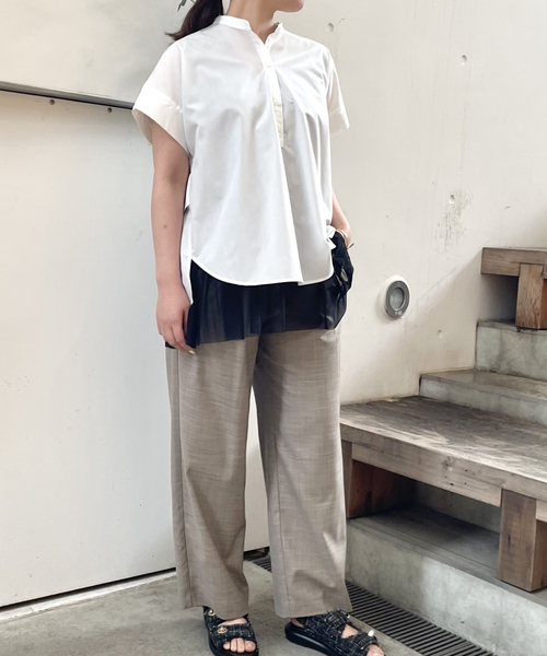 abahouse mavie（アバハウスマヴィ）の「チュールレイヤード2WAYタンク（タンクトップ・レディース・ブラック/ホワイト・フリー）」の14枚目の写真