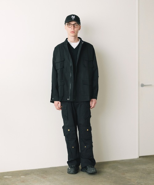ROOPTOKYO(ループトウキョウ)の「▲military zip jacket/ミリタリー ジップジャケット(ブルゾン・メンズ・ブラック/グリーン・XL/2XL)」の12枚目の写真