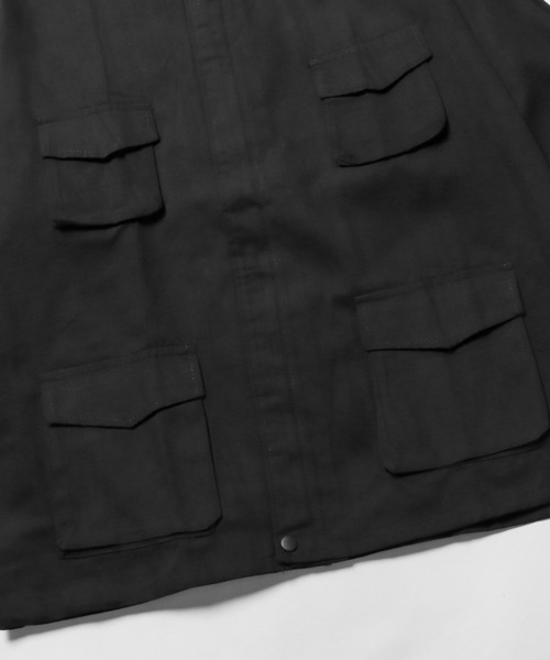 ROOPTOKYO(ループトウキョウ)の「▲military zip jacket/ミリタリー ジップジャケット(ブルゾン・メンズ・ブラック/グリーン・XL/2XL)」の4枚目の写真