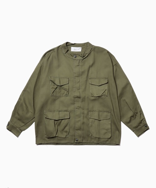ROOPTOKYO(ループトウキョウ)の「▲military zip jacket/ミリタリー ジップジャケット(ブルゾン・メンズ・ブラック/グリーン・XL/2XL)」の13枚目の写真