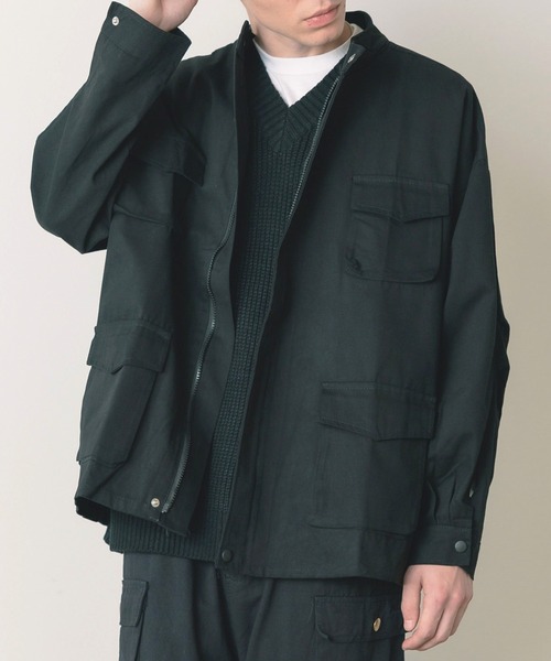 ROOPTOKYO(ループトウキョウ)の「▲military zip jacket/ミリタリー ジップジャケット(ブルゾン・メンズ・ブラック/グリーン・XL/2XL)」の10枚目の写真