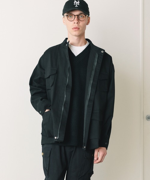 ROOPTOKYO(ループトウキョウ)の「▲military zip jacket/ミリタリー ジップジャケット(ブルゾン・メンズ・ブラック/グリーン・XL/2XL)」の11枚目の写真