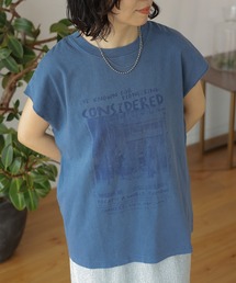 LEPSIM | フレンチスリーブプリントチュニック 124107(Tシャツ/カットソー)