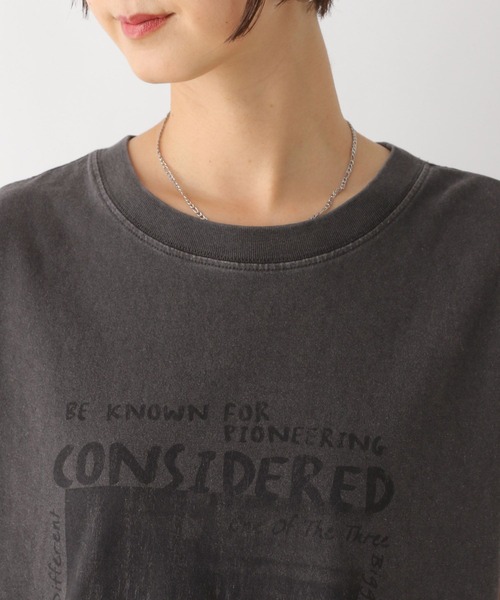 LEPSIM(レプシィム)の「フレンチスリーブプリントチュニック 124107(Tシャツ/カットソー・レディース・イエロー/グレー/ブルー/オフホワイト・FREE)」の10枚目の写真