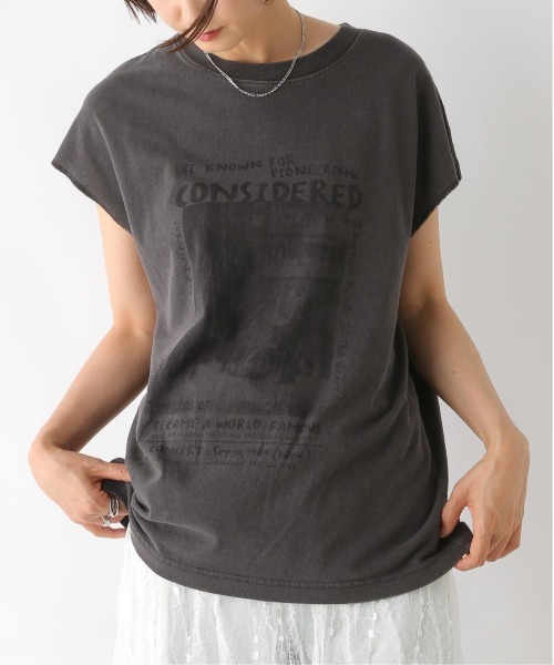 LEPSIM(レプシィム)の「フレンチスリーブプリントチュニック 124107(Tシャツ/カットソー・レディース・イエロー/グレー/ブルー/オフホワイト・FREE)」の5枚目の写真