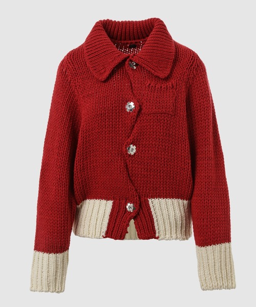 OUAT（オーユーエーティー）の「META KNIT（ニット/セーター・メンズ・ベージュ系その他/レッド・3/2）」の2枚目の写真