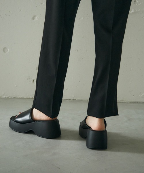 SETUP7（セットアップセブン）の「【SETUP7】厚底バルキーソール スクエアサンダル SCCH574（サンダル・レディース・ホワイト/ブラック/シルバー・23cm/23.5cm/24cm）」の8枚目の写真