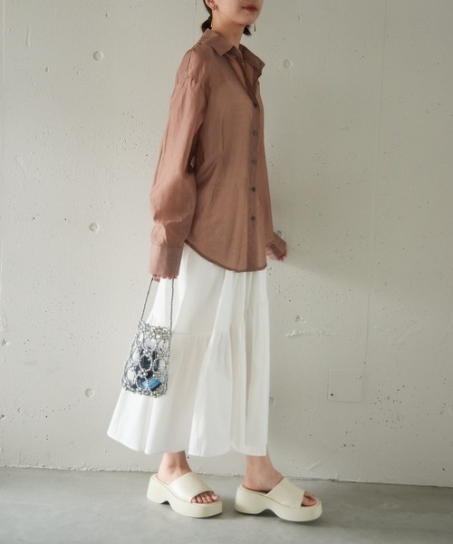 SETUP7（セットアップセブン）の「【SETUP7】厚底バルキーソール スクエアサンダル SCCH574（サンダル・レディース・ホワイト/ブラック/シルバー・23cm/23.5cm/24cm）」の17枚目の写真