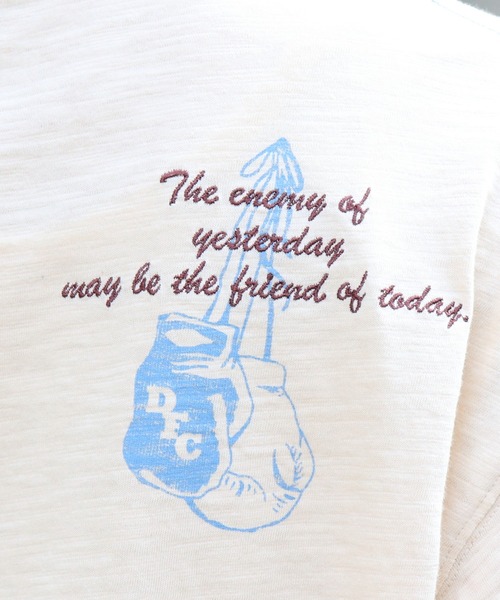 DOUBLE NAME（ダブルネーム）の「FISH FIGHTスラブ天竺TEE（Tシャツ/カットソー・レディース・ブルー/ベージュ/スミクロ・FREE）」の13枚目の写真