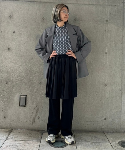 Candy Stripper(キャンディストリッパー)の「PLEATS LAYERED パンツ(その他パンツ・レディース・ネイビー/ヘザーグレー/ブラック・2)」の16枚目の写真