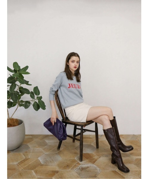 Katrin TOKYO(カトリーントーキョー)の「high-waist patchwork suede skirt(スカート・レディース・オレンジ/ライトグリーン・FREE/XS)」の6枚目の写真