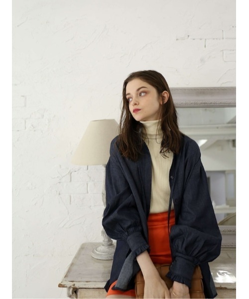 Katrin TOKYO(カトリーントーキョー)の「high-waist patchwork suede skirt(スカート・レディース・オレンジ/ライトグリーン・FREE/XS)」の11枚目の写真