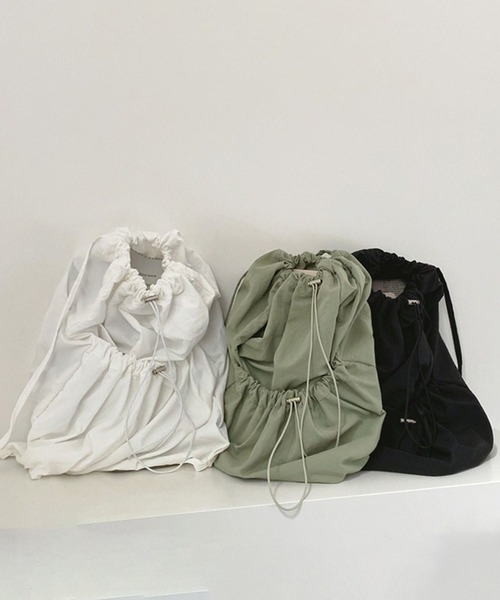 セール】【SETUP7】ドロストシャーリング巾着バックパック KNF