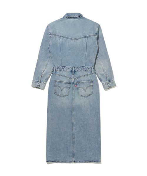 Levi's(リーバイス)の「Levi's/リーバイス ウエスタンデニムワンピース ミディアムインディゴ FEELING THIS(シャツワンピース・レディース・インディゴブルー・28inch/27inch/26inch/25inch/24inch)」の2枚目の写真
