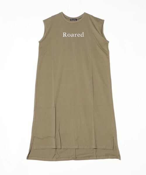 atONE(アットワン)の「フロント刺繍クルーネックカットワンピース(ワンピース・レディース・ブラック/カーキ/モカ・M)」の14枚目の写真