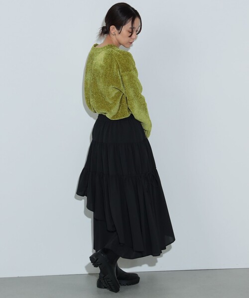 BEAMS HEART（ビームスハート）の「アシメ ティアード スカート（スカート・レディース・ブラック/ホワイト系その他5・FREE）」の13枚目の写真