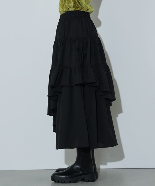 BEAMS HEART（ビームスハート）の「アシメ ティアード スカート（スカート・レディース・ブラック/ホワイト系その他5・FREE）」の17枚目の写真