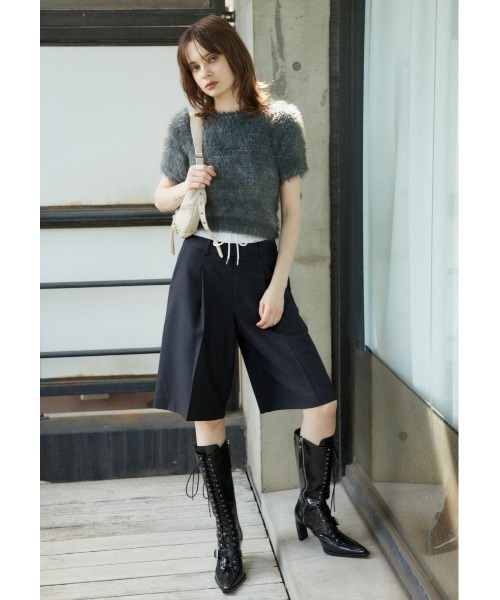 SLY（スライ）の「MIX SHAGGY TINY T/SH ミックス シャギー タイニー Tシャツ 半袖 夏服（Tシャツ/カットソー・レディース・ホワイト系その他2/ブラック系その他2/ピンク系その他/ブルー系その他・FREE）」の18枚目の写真