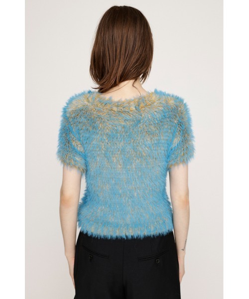 SLY（スライ）の「MIX SHAGGY TINY T/SH ミックス シャギー タイニー Tシャツ 半袖 夏服（Tシャツ/カットソー・レディース・ホワイト系その他2/ブラック系その他2/ピンク系その他/ブルー系その他・FREE）」の11枚目の写真