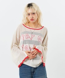 ニット セーター atmos pink Logo Knit Top / アトモス ピンク ロゴ ニット トップ レディース atmos pink｜アトモスピンクのニット/セーター（ブランドロゴ