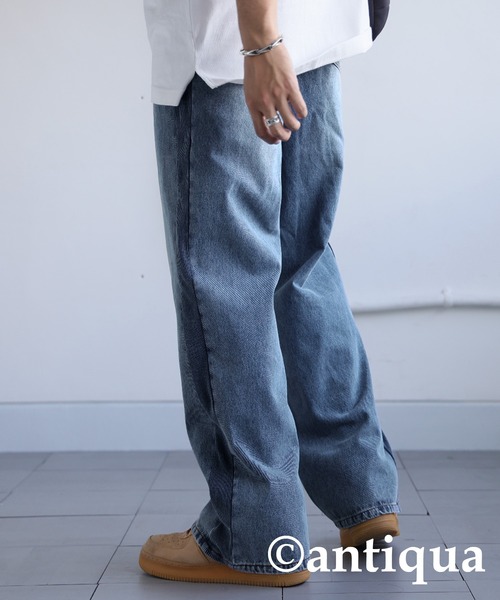 antiqua（アンティカ）の「リブラインストレートデニム（デニムパンツ・レディース・ブルー系その他・R/P）」の13枚目の写真