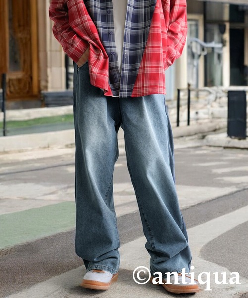 antiqua（アンティカ）の「リブラインストレートデニム（デニムパンツ・レディース・ブルー系その他・R/P）」の7枚目の写真