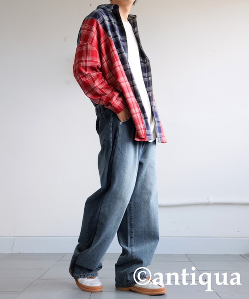 antiqua（アンティカ）の「リブラインストレートデニム（デニムパンツ・レディース・ブルー系その他・R/P）」の6枚目の写真