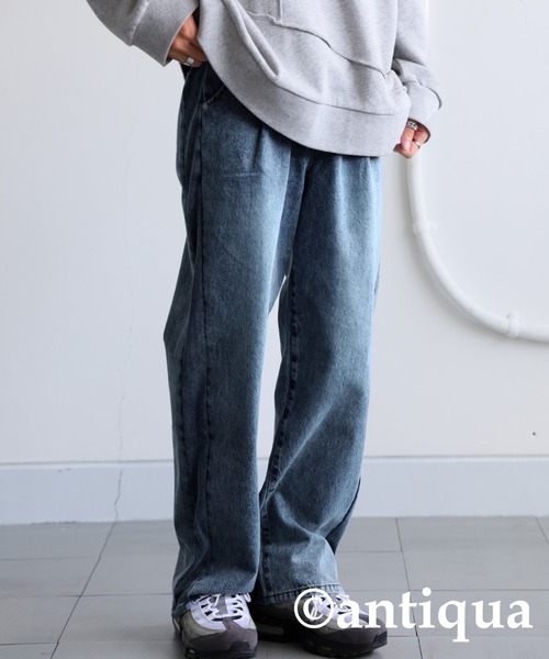 antiqua（アンティカ）の「リブラインストレートデニム（デニムパンツ・レディース・ブルー系その他・R/P）」の10枚目の写真