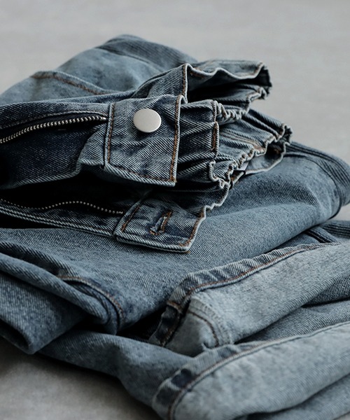 antiqua（アンティカ）の「リブラインストレートデニム（デニムパンツ・レディース・ブルー系その他・R/P）」の4枚目の写真