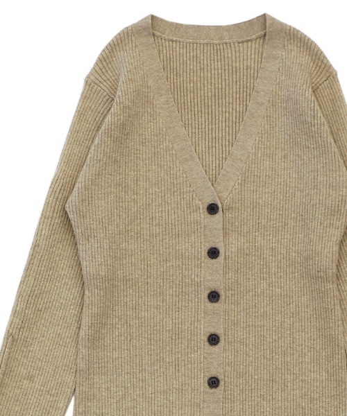 select MOCA（セレクトモカ）の「【洗える】2WAYスリーブリブロングカーディガン（カーディガン/ボレロ・レディース・チャコール/ベージュ/ブラック・FREE）」の8枚目の写真