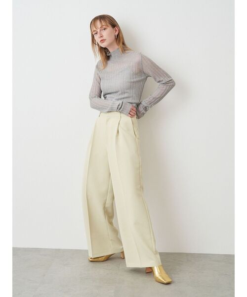 ELENDEEK（エレンディーク）の「ウォッシャブルテーパードワイドパンツ（その他パンツ・レディース・グレー/イエロー・01/02）」の8枚目の写真