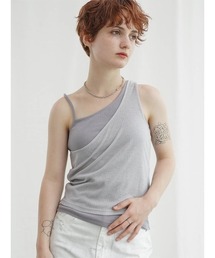 ONESHOULDER LAYERED TANKTOP