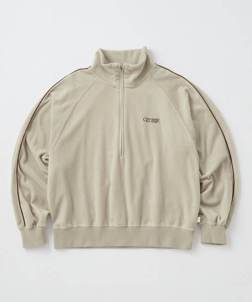 SIDE ZIP HALF MOCKNECK ホワイトLサイズ