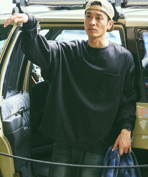 ストリート　蓄光　ビックシルエット　ロングスリーブ　ワイド ブラック ビッグシルエット ロングスリーブTシャツ FN-TSWL-002 | THE