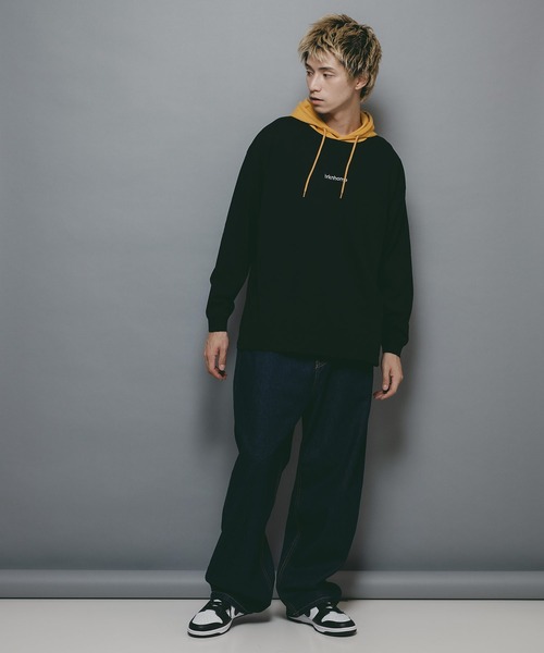 brknhome(ブロークンホーム)の「【brknhome/ブロークンホーム】ロングスリーブフーデッドTシャツ(Tシャツ/カットソー・メンズ・ブラック/グリーン/杢グレー・MEDIUM/LARGE)」の8枚目の写真