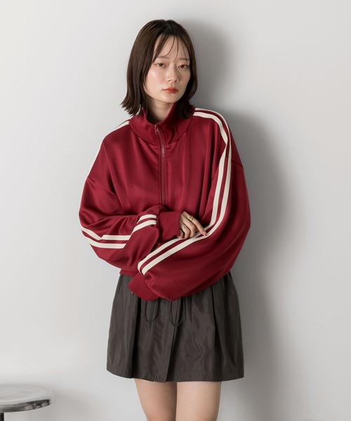 セール】ショート丈 トラックジャケット（ジャージ）｜ad thie