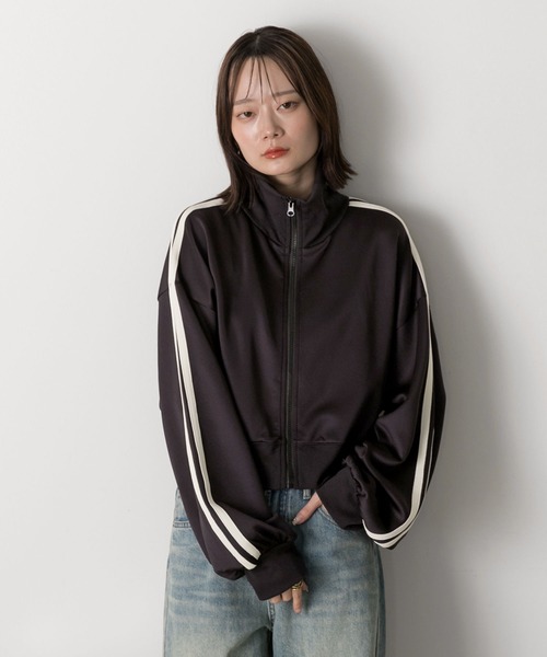 セール】ショート丈 トラックジャケット（ジャージ）｜ad thie