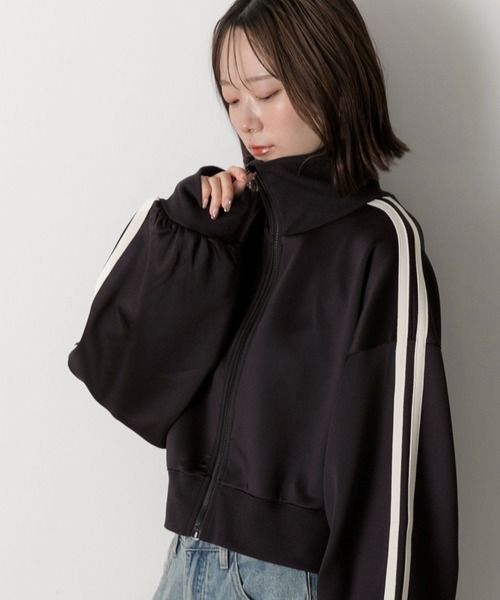 セール】ショート丈 トラックジャケット（ジャージ）｜ad thie