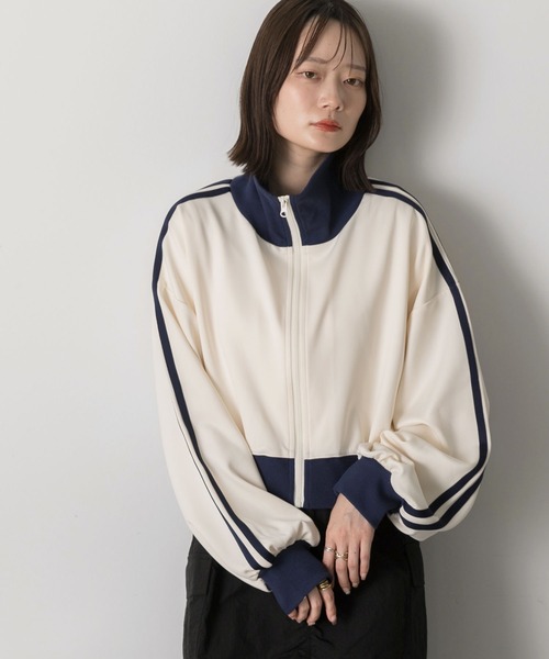 セール】ショート丈 トラックジャケット（ジャージ）｜ad thie