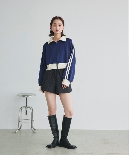 セール】ショート丈 トラックジャケット（ジャージ）｜ad thie